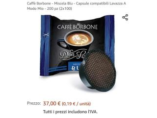 CAFFE' BORBONE DON CARLO MISCELA NERA CAPSULE COMPATIBILI LAVAZZA A MODO MIO